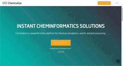 Desktop Screenshot of chemicalize.com