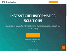 Tablet Screenshot of chemicalize.com